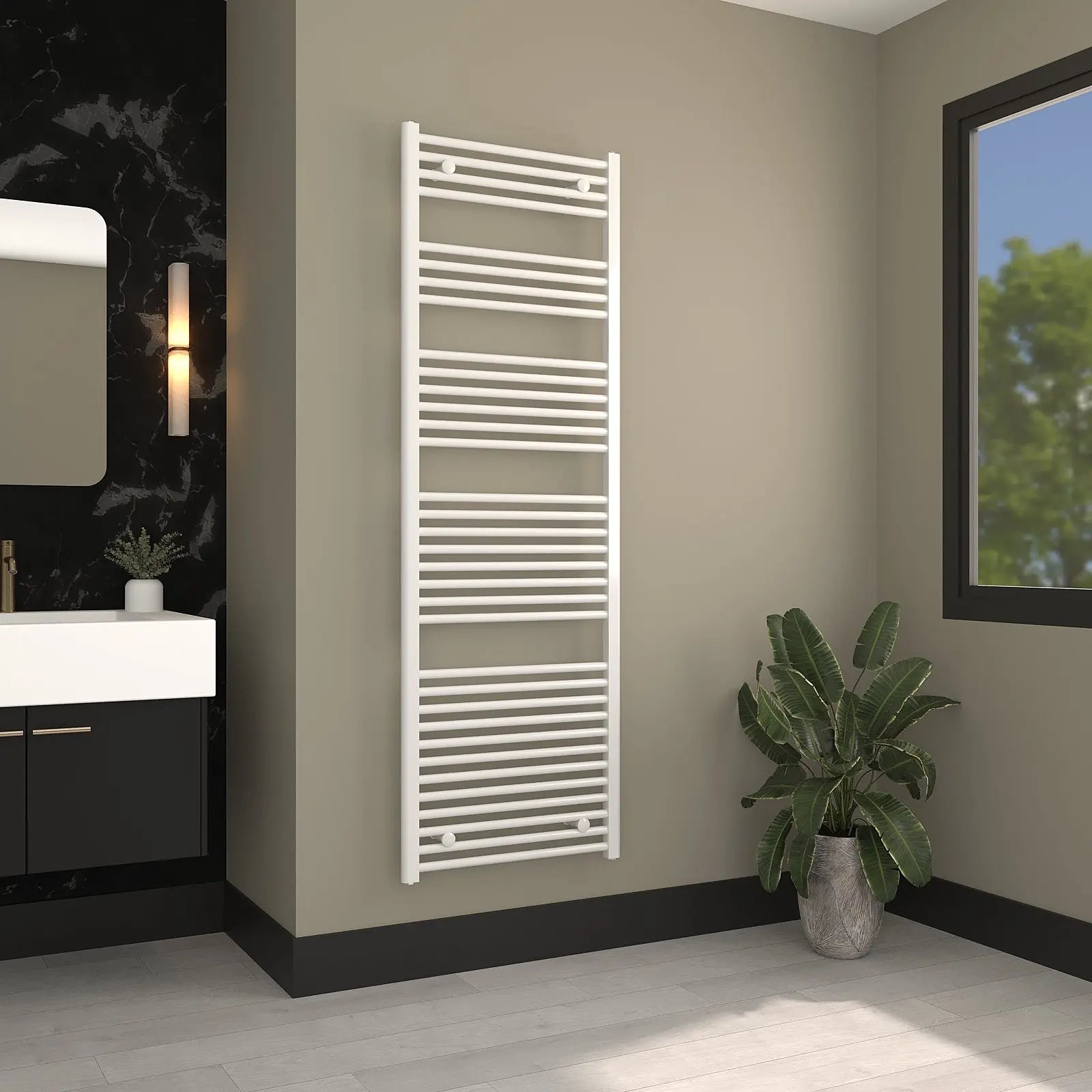 Handtuchheizkörper - Badheizkörper Weiss ohne zubehör und Anschlussteile wie Multiblock oder Heizstab – badheizkoerper.shop