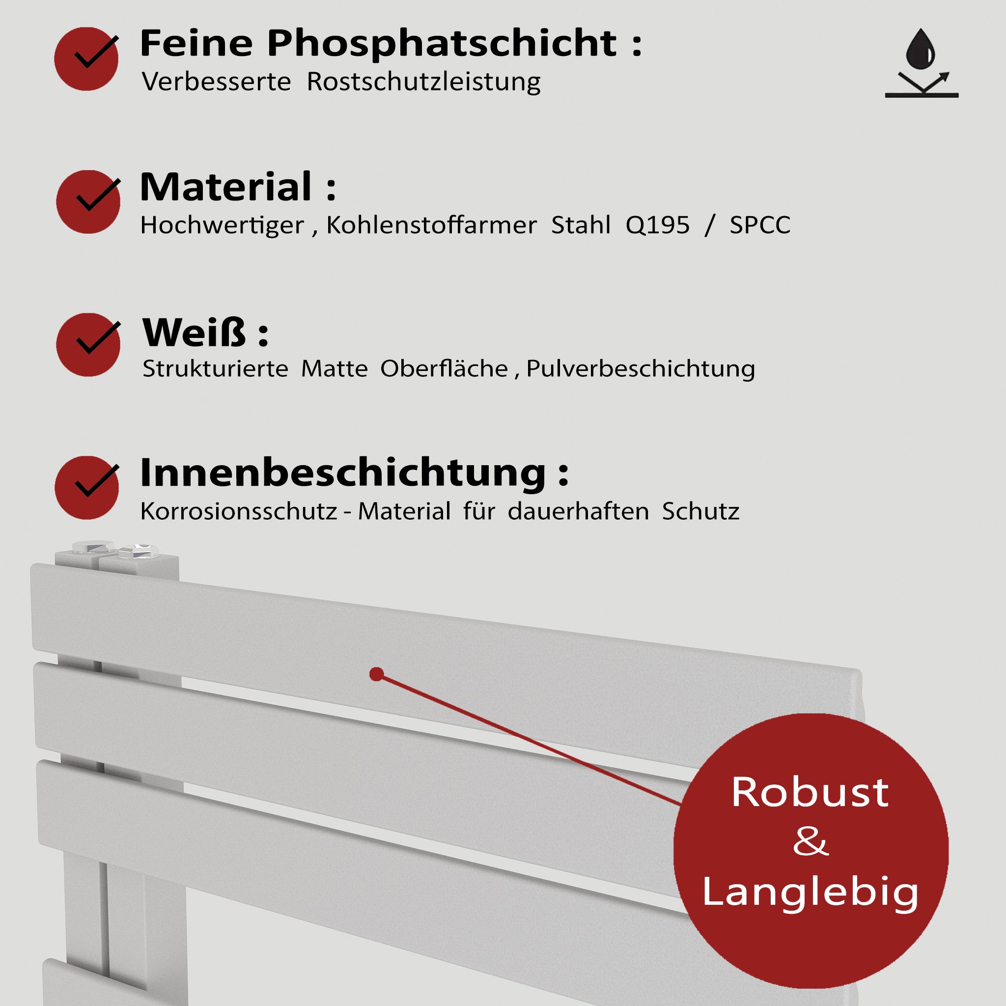 Badheizkörper & Handtuchheizkörper DIADEM - seitlich offen -