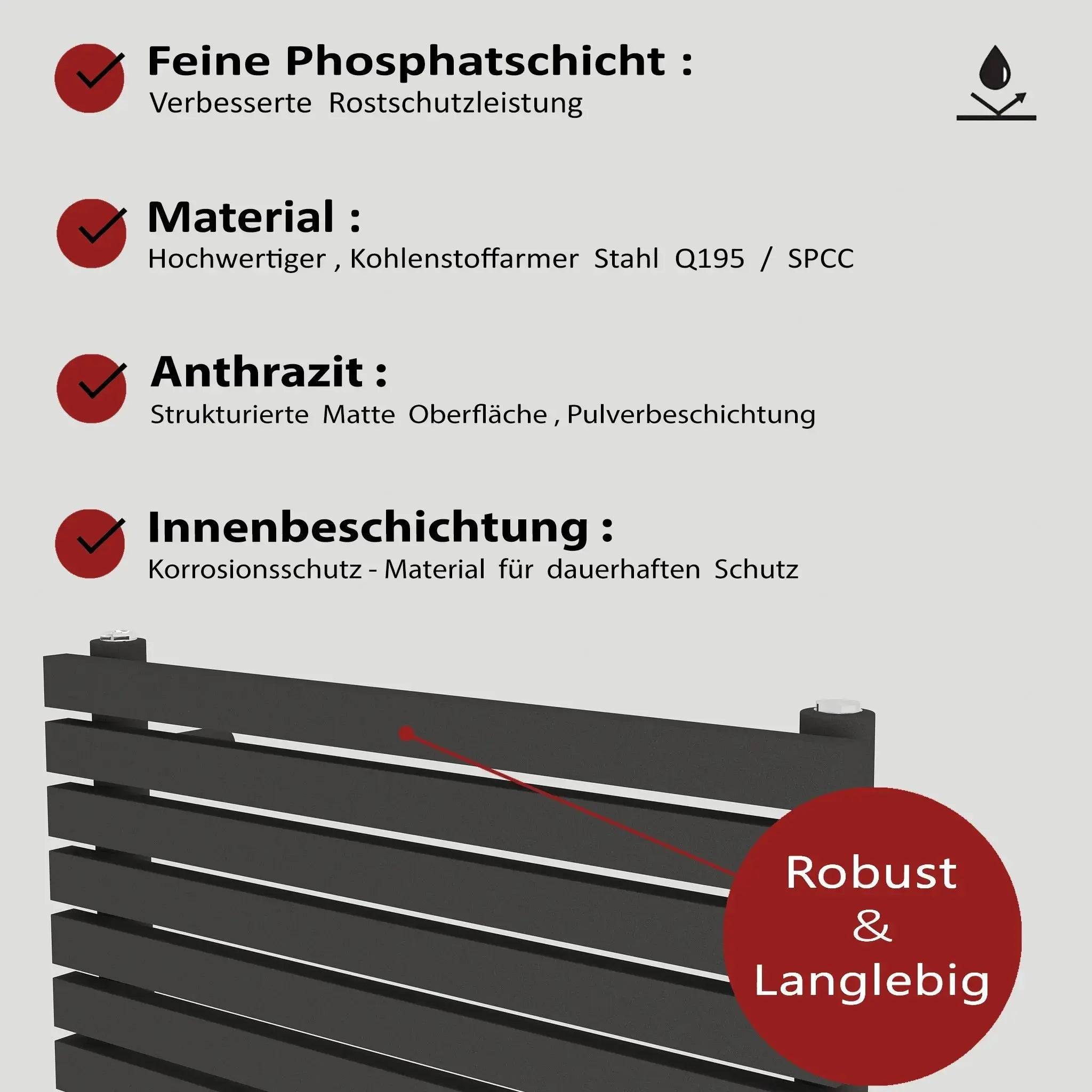 Handtuchheizkörper elektrisch Mimosa-BAD inkl. Heizstab Badheizkoerper.SHOP Badheizkoerper Heizkörper