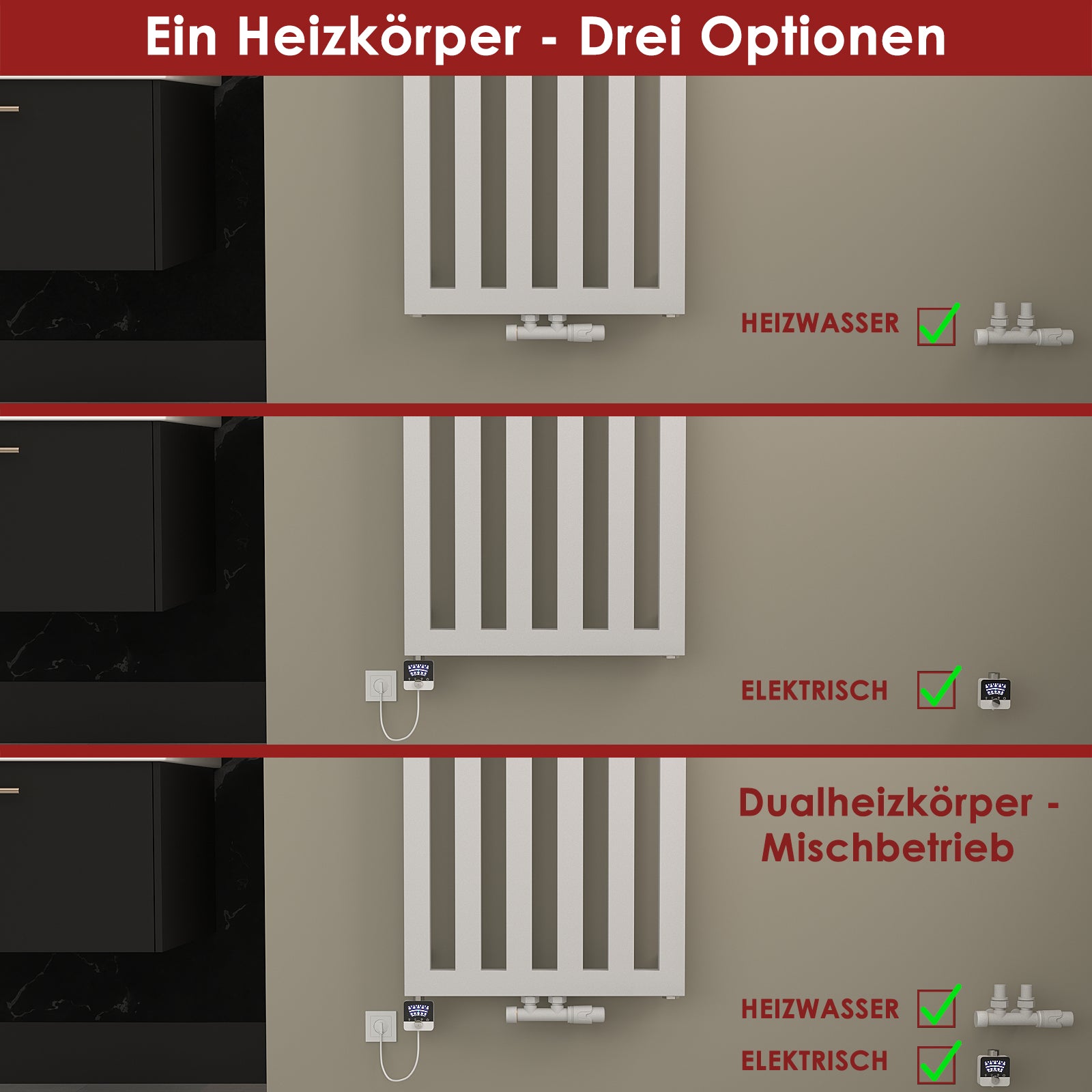 Badheizkörper & Handtuchheizkörper Rigel-V