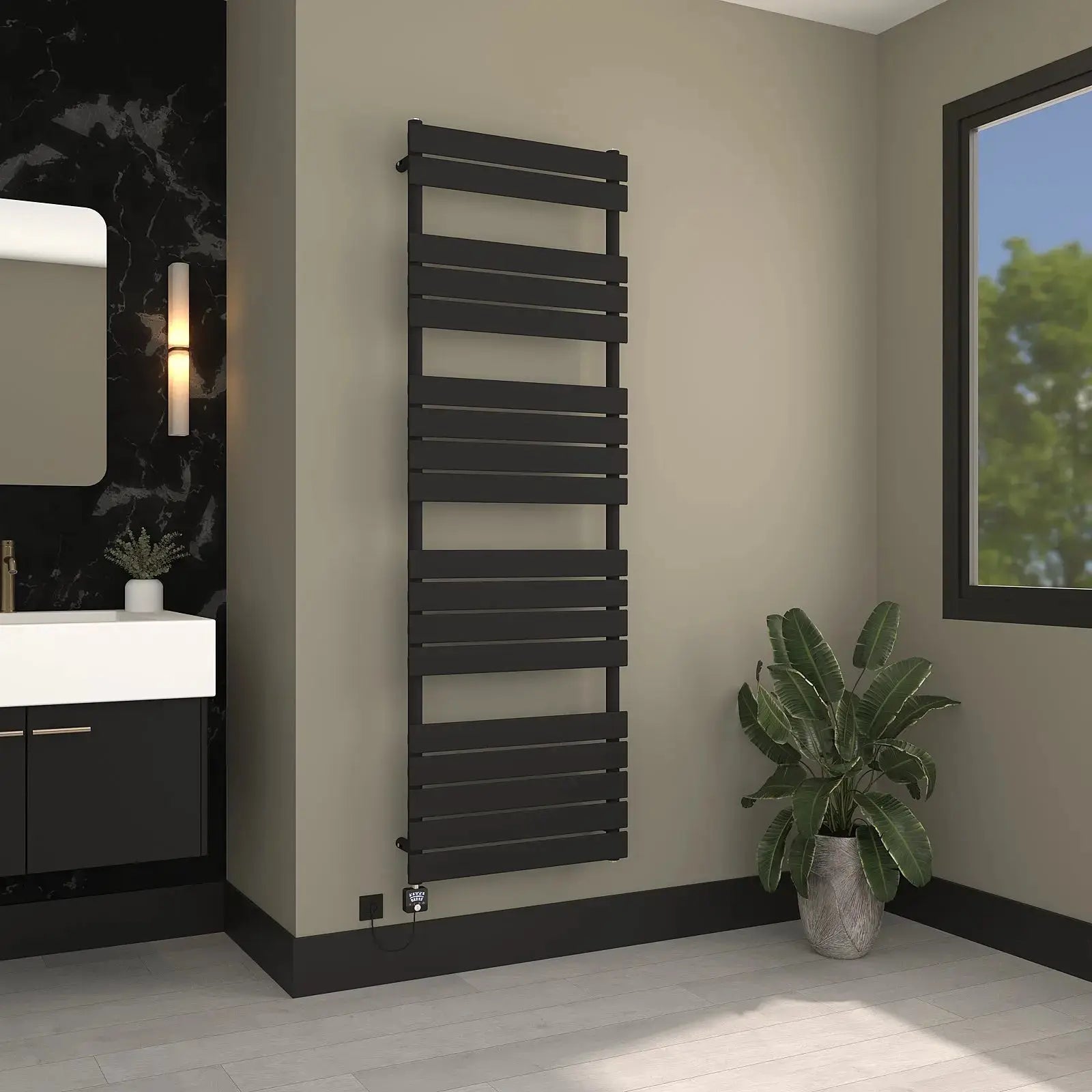 Handtuchheizkörper elektrisch Polaris inkl. Heizstab Badheizkoerper.SHOP Badheizkoerper Heizkörper