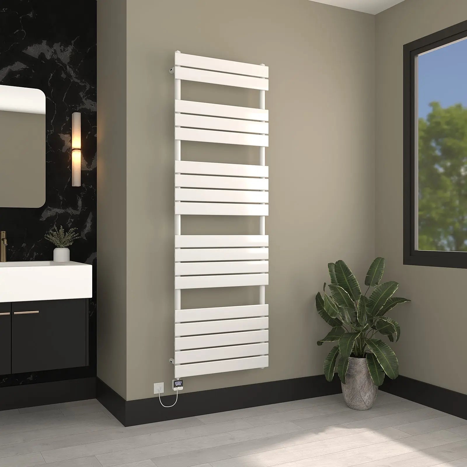 Handtuchheizkörper elektrisch Polaris inkl. Heizstab Badheizkoerper.SHOP Badheizkoerper Heizkörper