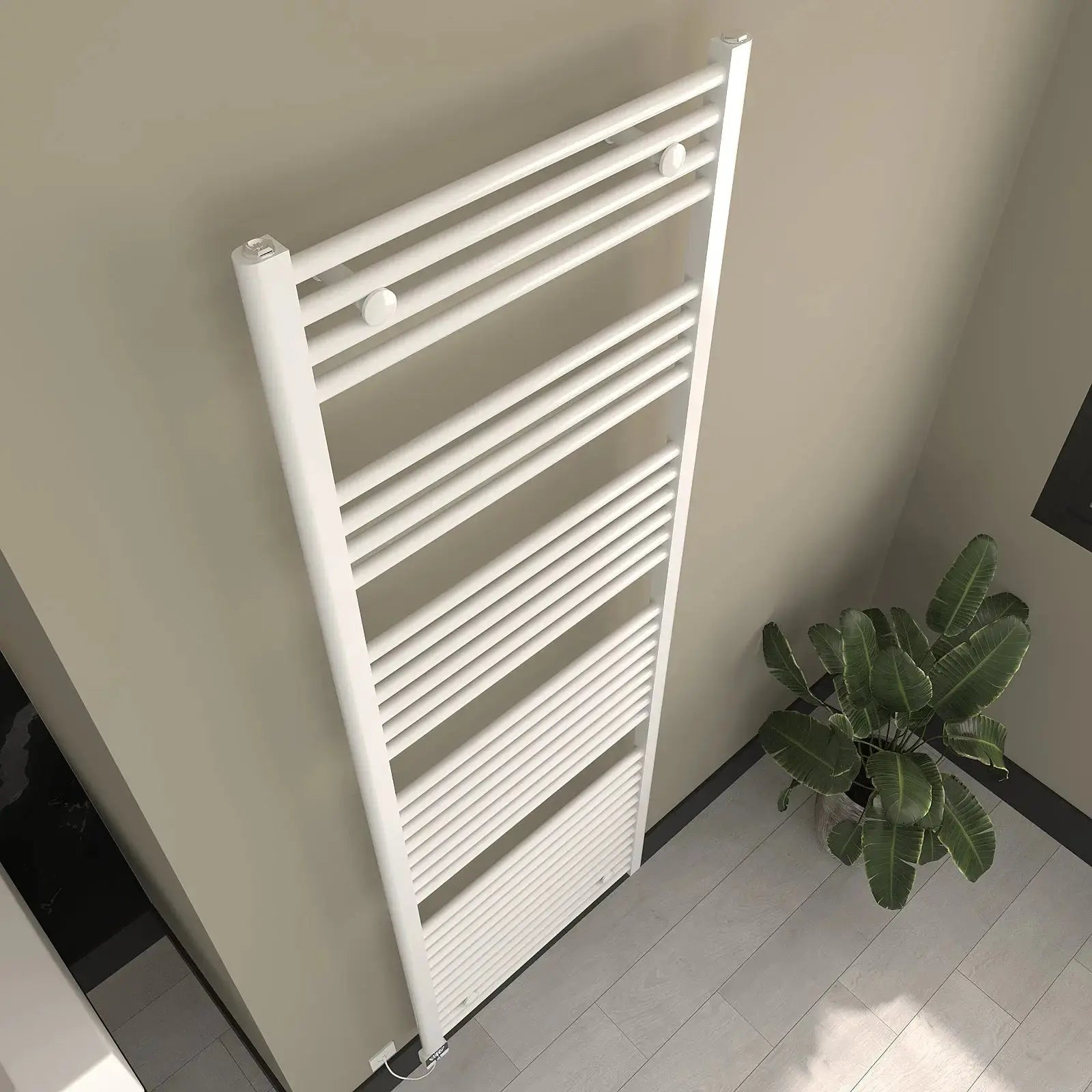 Handtuchheizkörper elektrisch ALRAKIS Gerade Weiss Badheizkoerper.SHOP Badheizkoerper Heizkörper