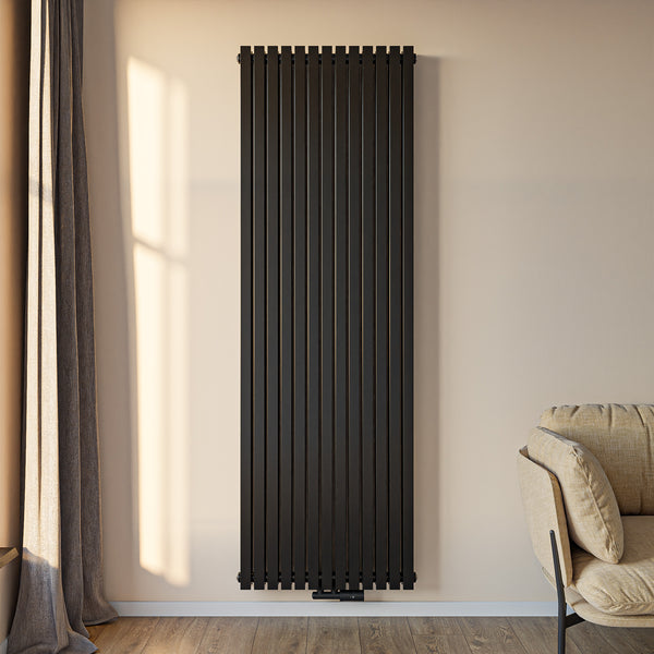 MIMOSA Vertikal Paneelheizkörper 4000 W | Wohnzimmer - Schwarz