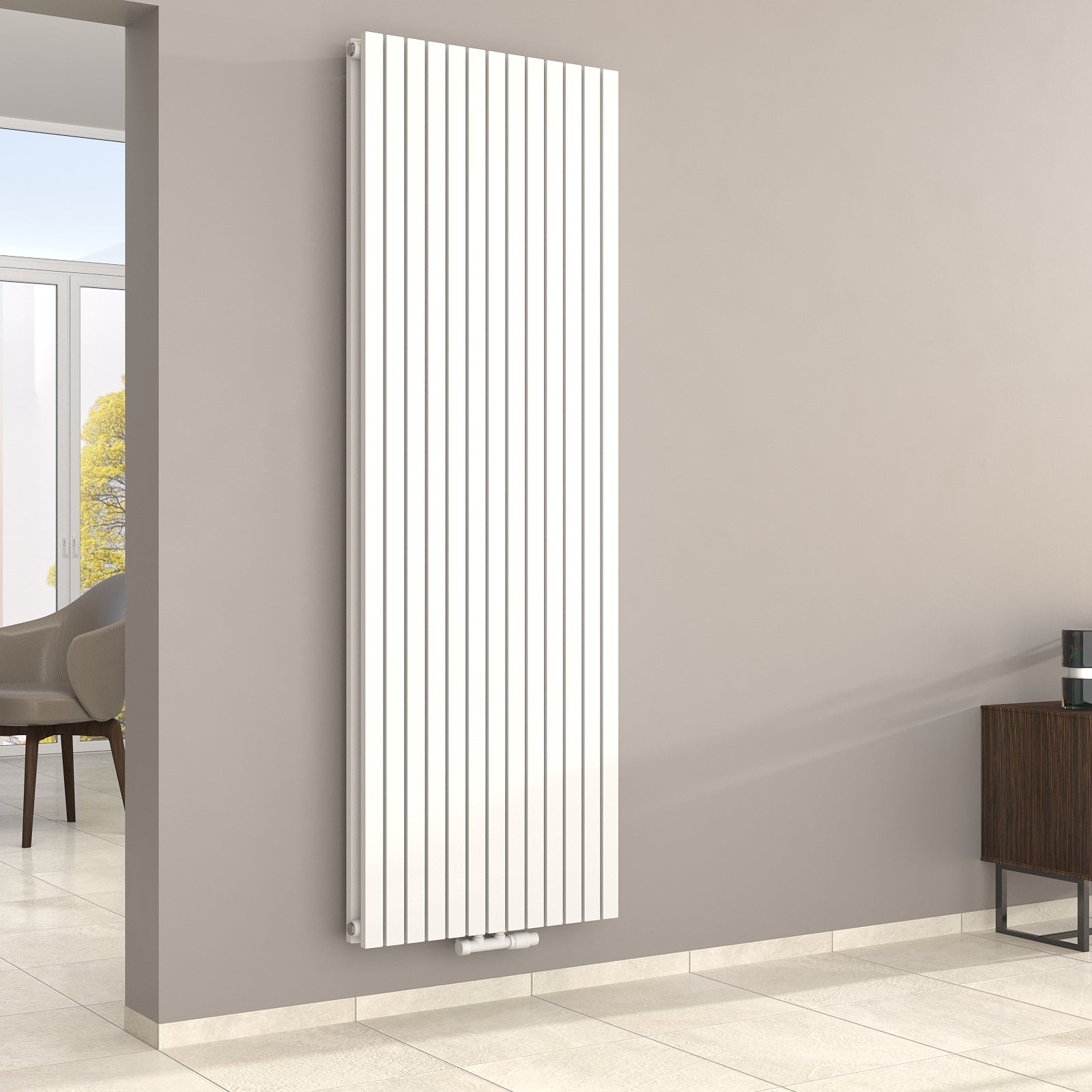Designheizkörper, Paneelheizkörper 2-Lagig bis 4000 Watt - MIMOSA Vertikal
