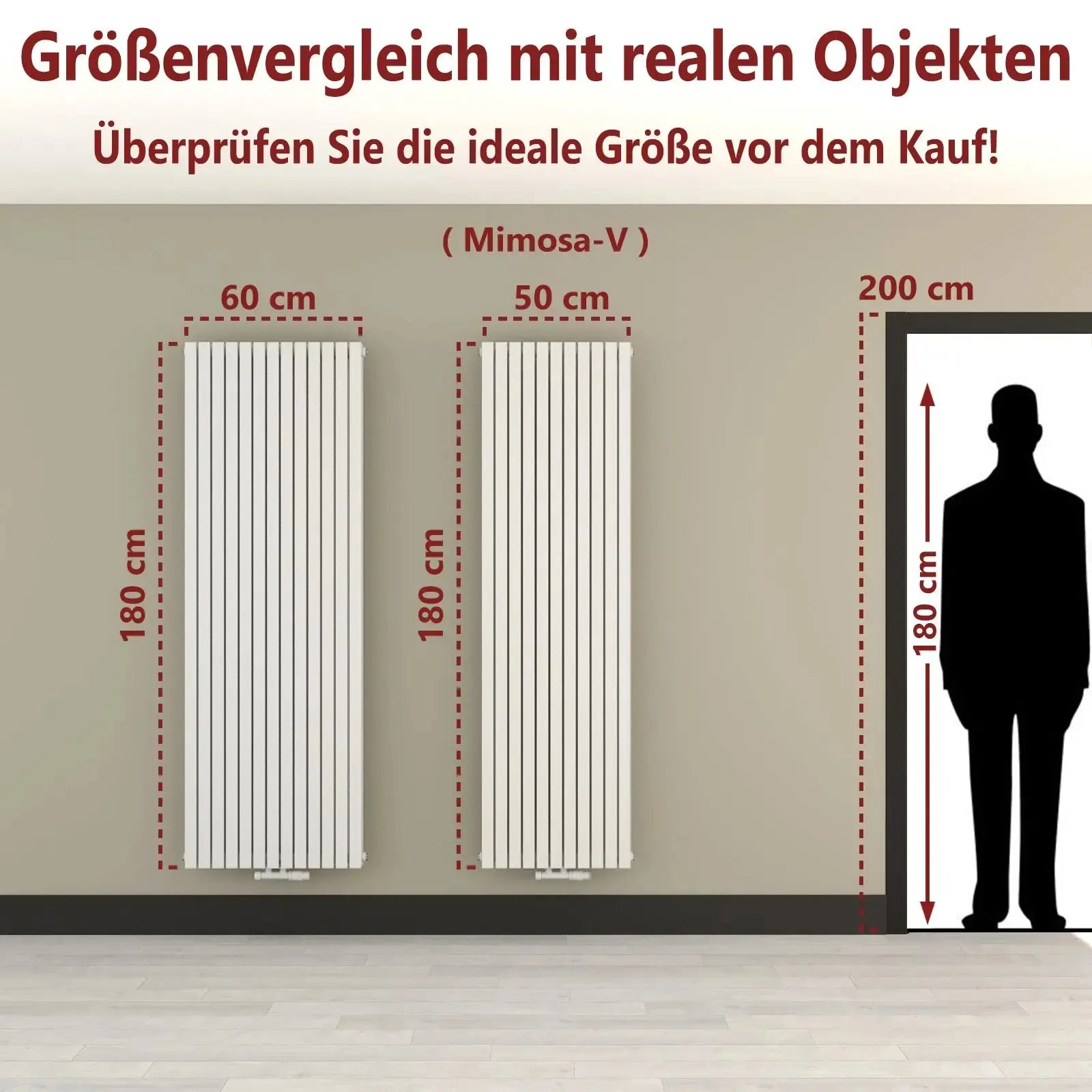 Design-Paneelheizkörper 2-Lagig mit extrem hoher Heizleistung (bis ~4.000 W) - MIMOSA Vertikal Badheizkoerper.SHOP Badheizkoerper Heizkörper