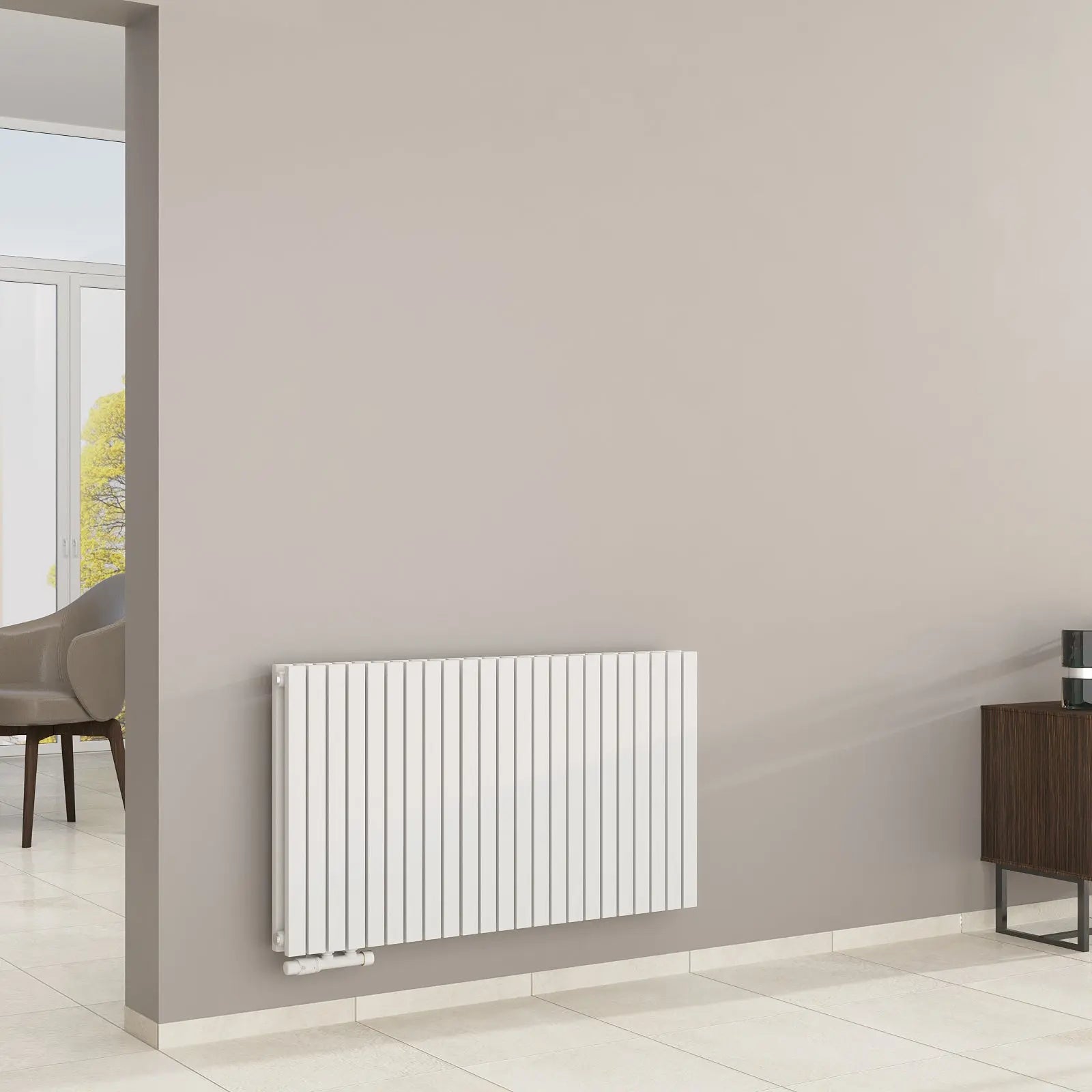 Design-Paneelheizkörper 2-Lagig mit extrem hoher Heizleistung (bis ~2.700 W) - MIMOSA Waagrecht Badheizkoerper.SHOP Badheizkoerper Heizkörper