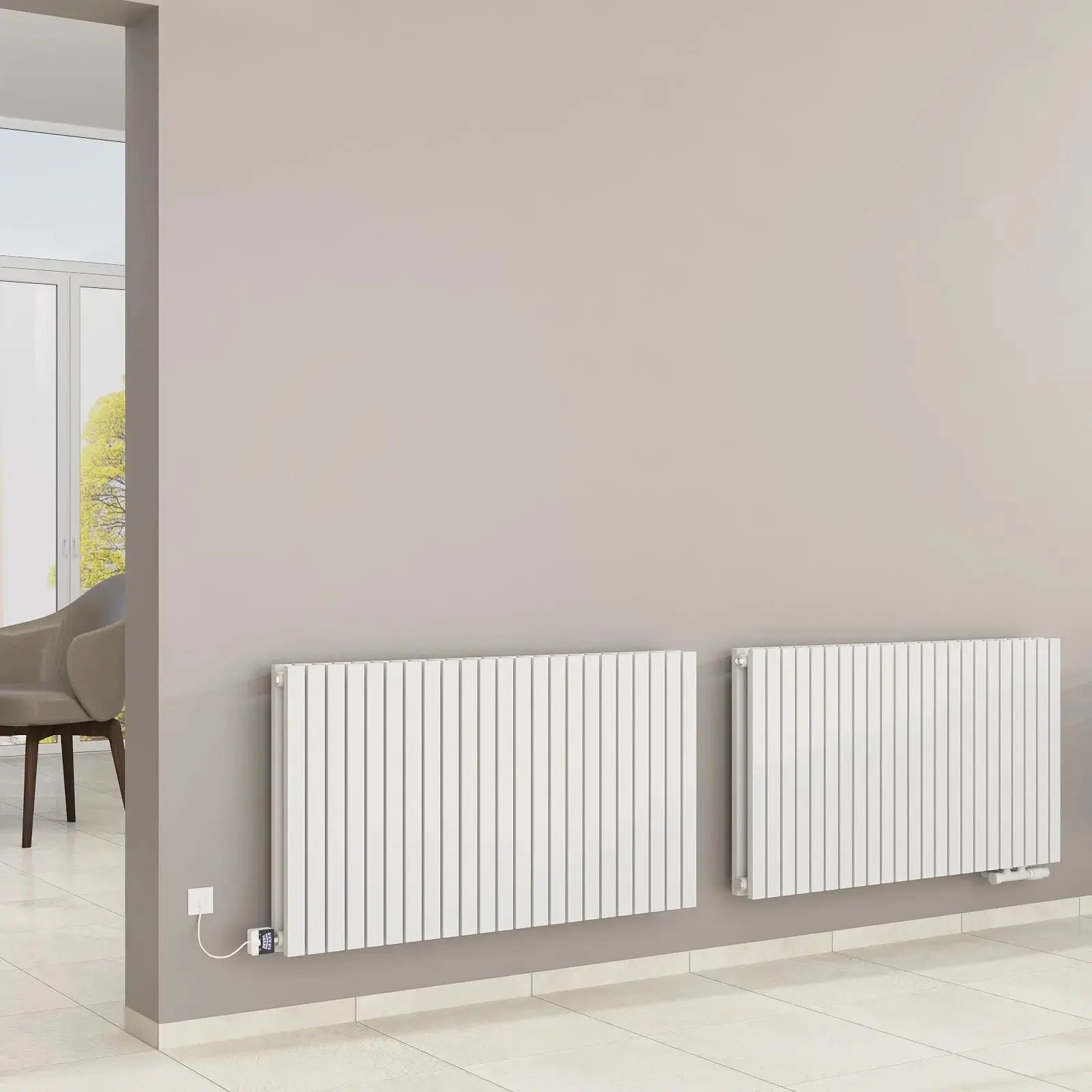 Design-Paneelheizkörper 2-Lagig mit extrem hoher Heizleistung (bis ~2.700 W) - MIMOSA Waagrecht Badheizkoerper.SHOP Badheizkoerper Heizkörper