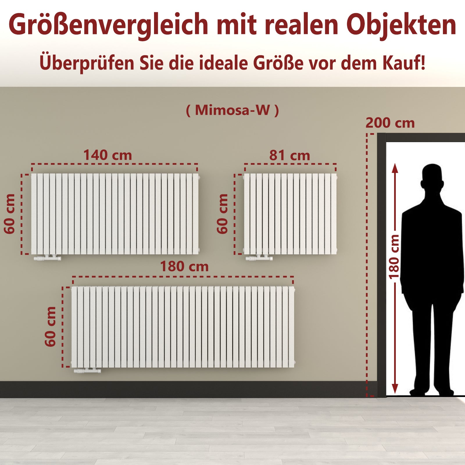 Designheizkörper, Paneelheizkörper 2-Lagig MIMOSA Waagrecht