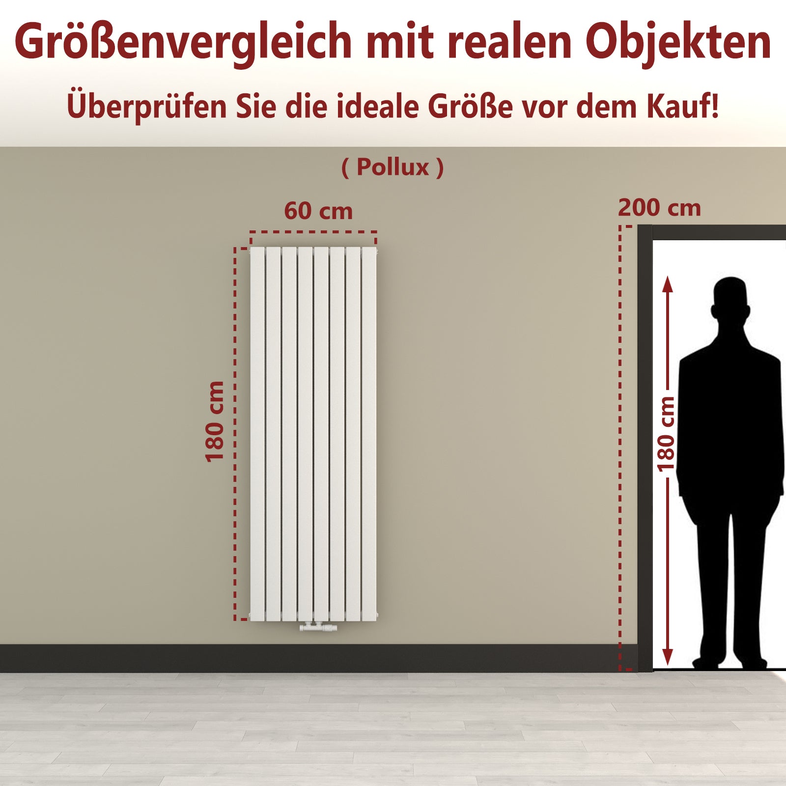 Designheizkörper, Paneelheizkörper 2-Lagig Pollux Vertikal
