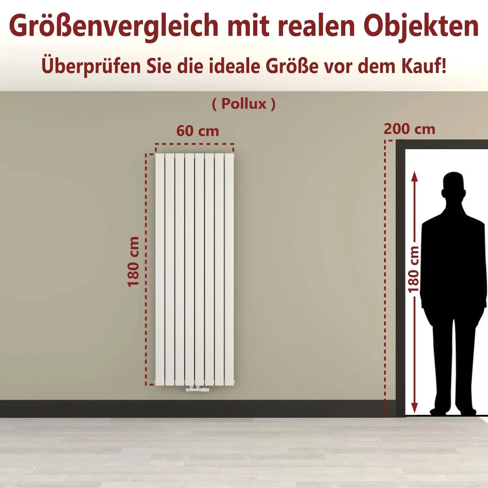 Designheizkörper, Paneelheizkörper 2-Lagig Pollux Vertikal Badheizkoerper.SHOP Badheizkoerper Heizkörper