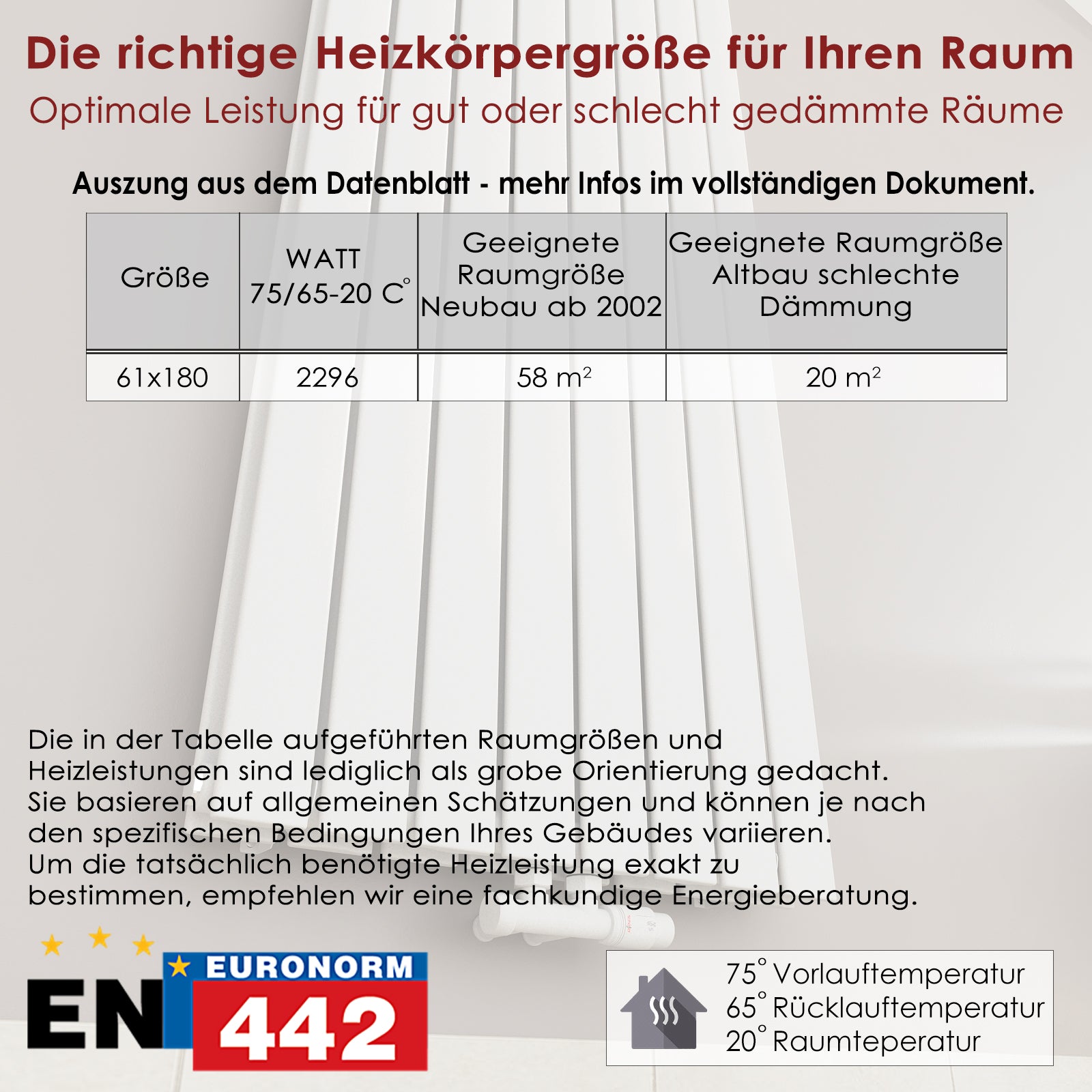 Designheizkörper, Paneelheizkörper 2-Lagig Pollux Vertikal