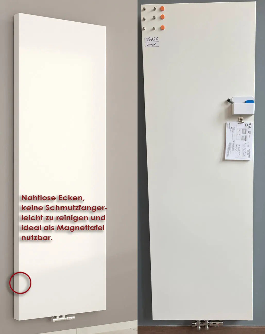 Typ20 Planheizkörper, Flachheizkörper DANYAL Vertikal Badheizkoerper.SHOP Badheizkoerper Heizkörper