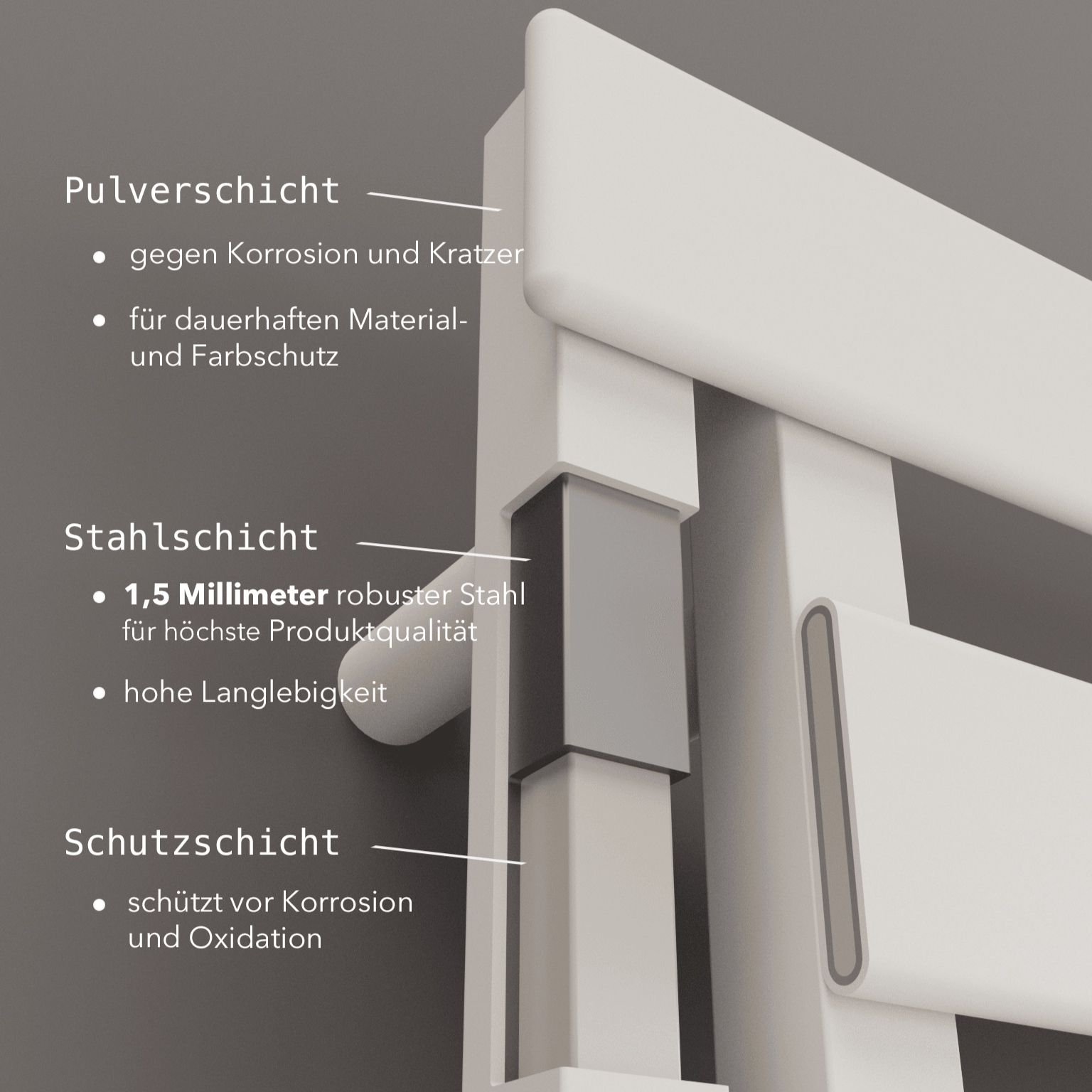 Badheizkörper und Handtuchheizkörper - DIADEM Design - seitlich offen - Weiss - Badheizkoerper