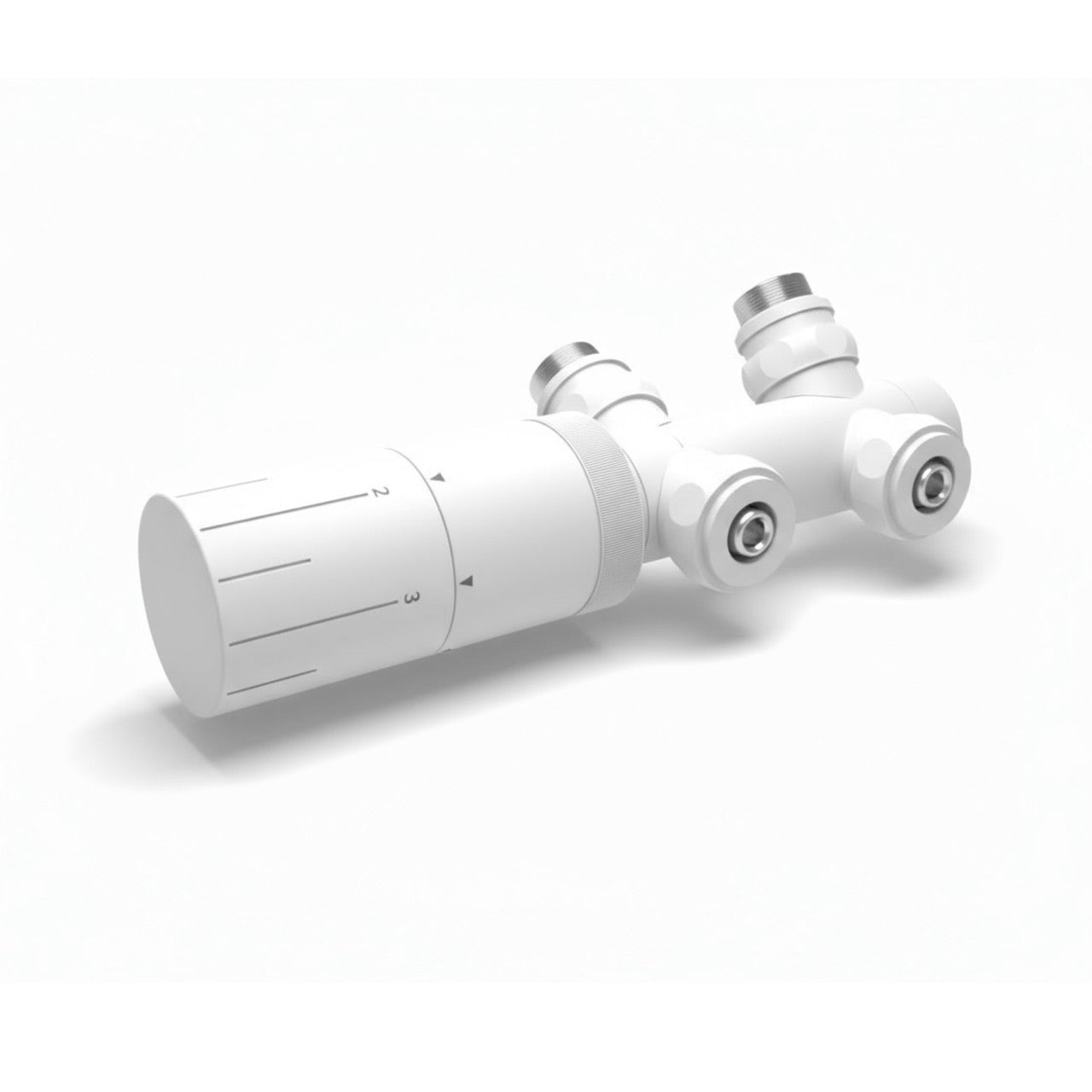 2 in 1 Multiblock ZANIA Thermostat Ventilhahnset 50mm für Heizkörper - Schwenkbar