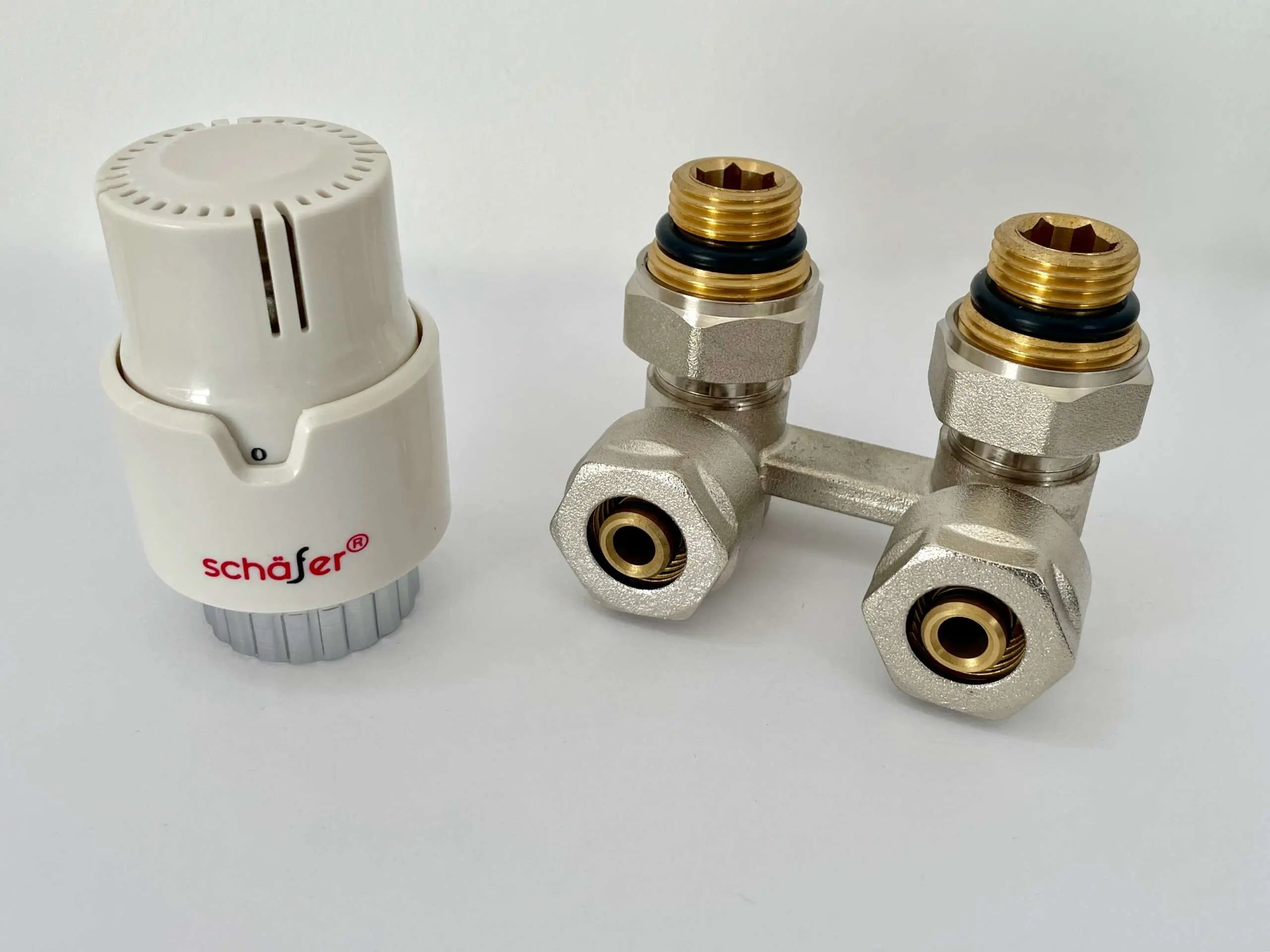 Zweirohr-Hahnblock für Ventil-Heizkörper Typ22 Badheizkoerper.SHOP Badheizkoerper Heizkörper - Zubehör