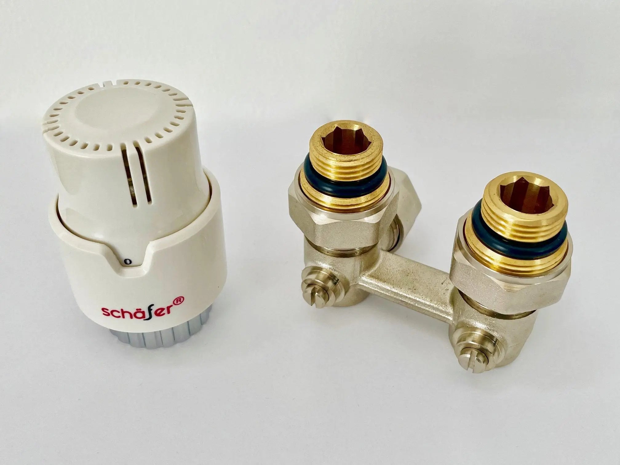 Zweirohr-Hahnblock für Ventil-Heizkörper Typ22 Badheizkoerper.SHOP Badheizkoerper Heizkörper - Zubehör