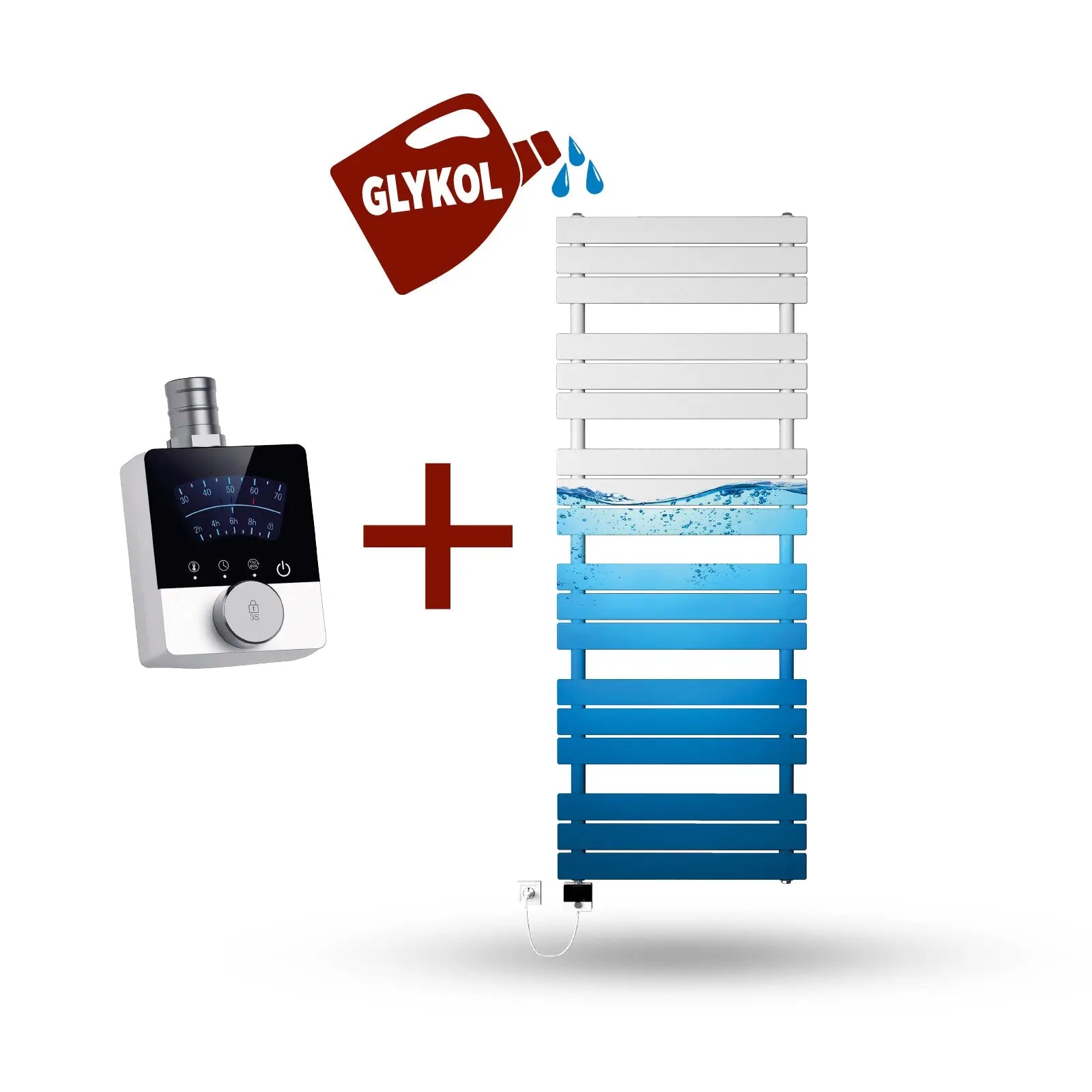 Elektro Heizstab mit Regulierungsuhr für Heizkörper 600-1200 Watt Badheizkoerper.SHOP Badheizkoerper Heizkörper - Zubehör