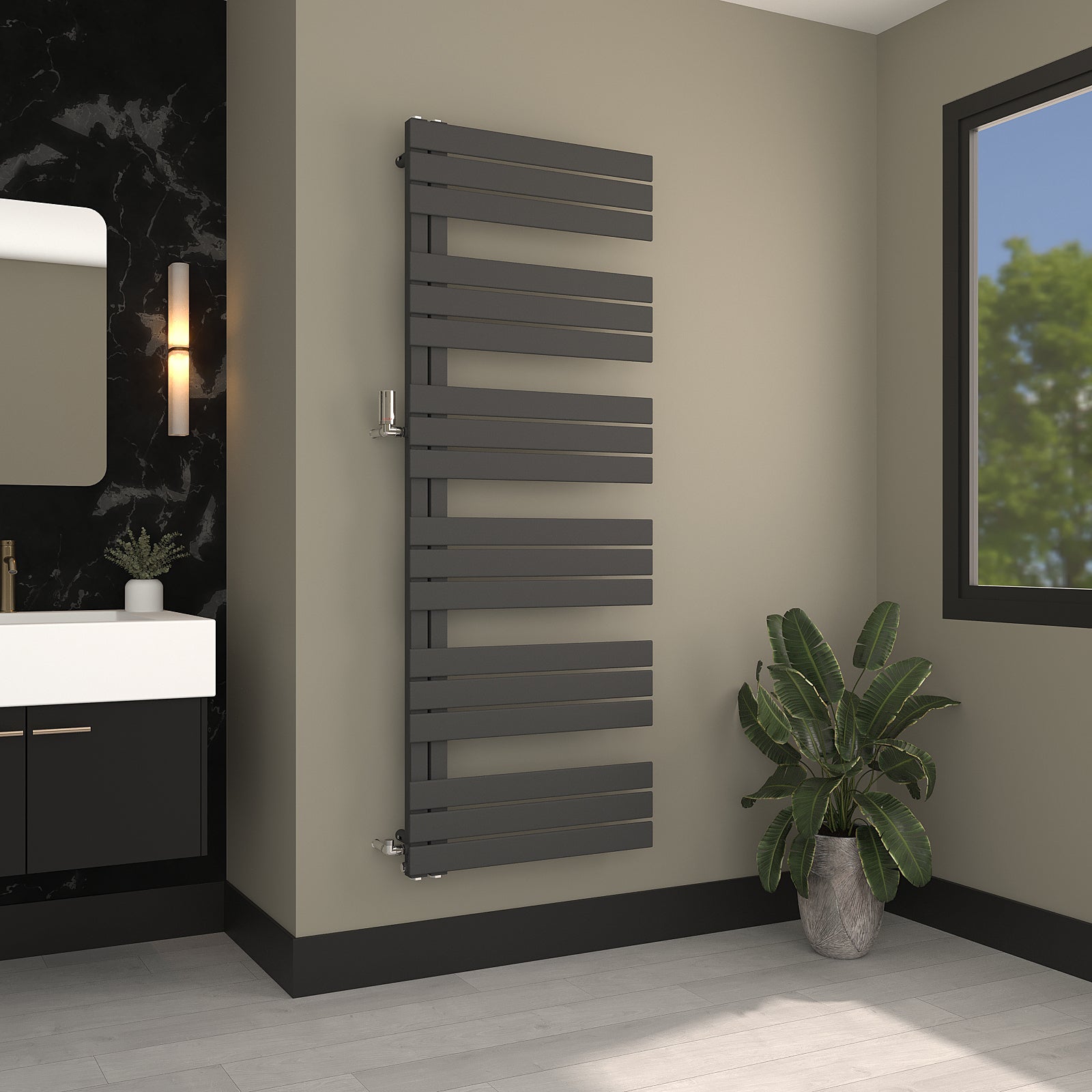 Badheizkoerper-shop-Handtuchheizkoerper-Austauschheizkoerper-Paneelheizkoerper-Flachheizkoerper-Diadem-seitlich-offen-Anthrazit
