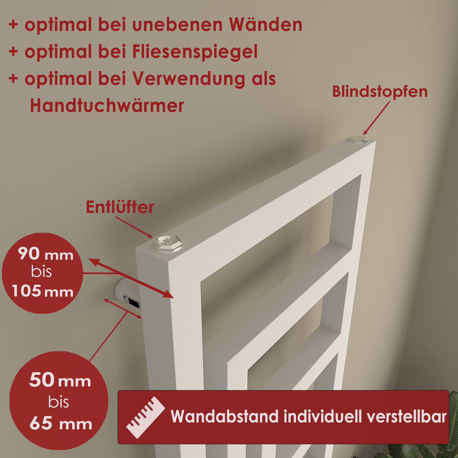 Handtuchheizkörper elektrisch Rigel-V