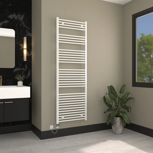 Handtuchheizkörper elektrisch ALRAKIS Gerade Weiss Badheizkoerper.SHOP Badheizkoerper  Heizkörper