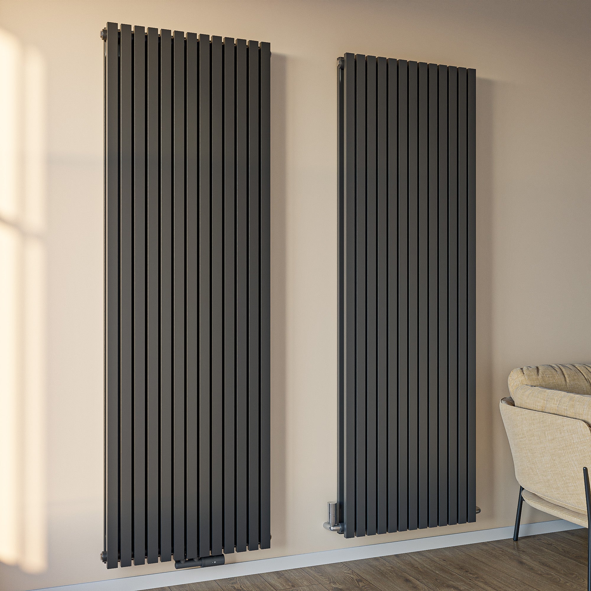 MIMOSA Vertikal Paneelheizkörper 4000 W | Wohnzimmer | 10 J. Garantie