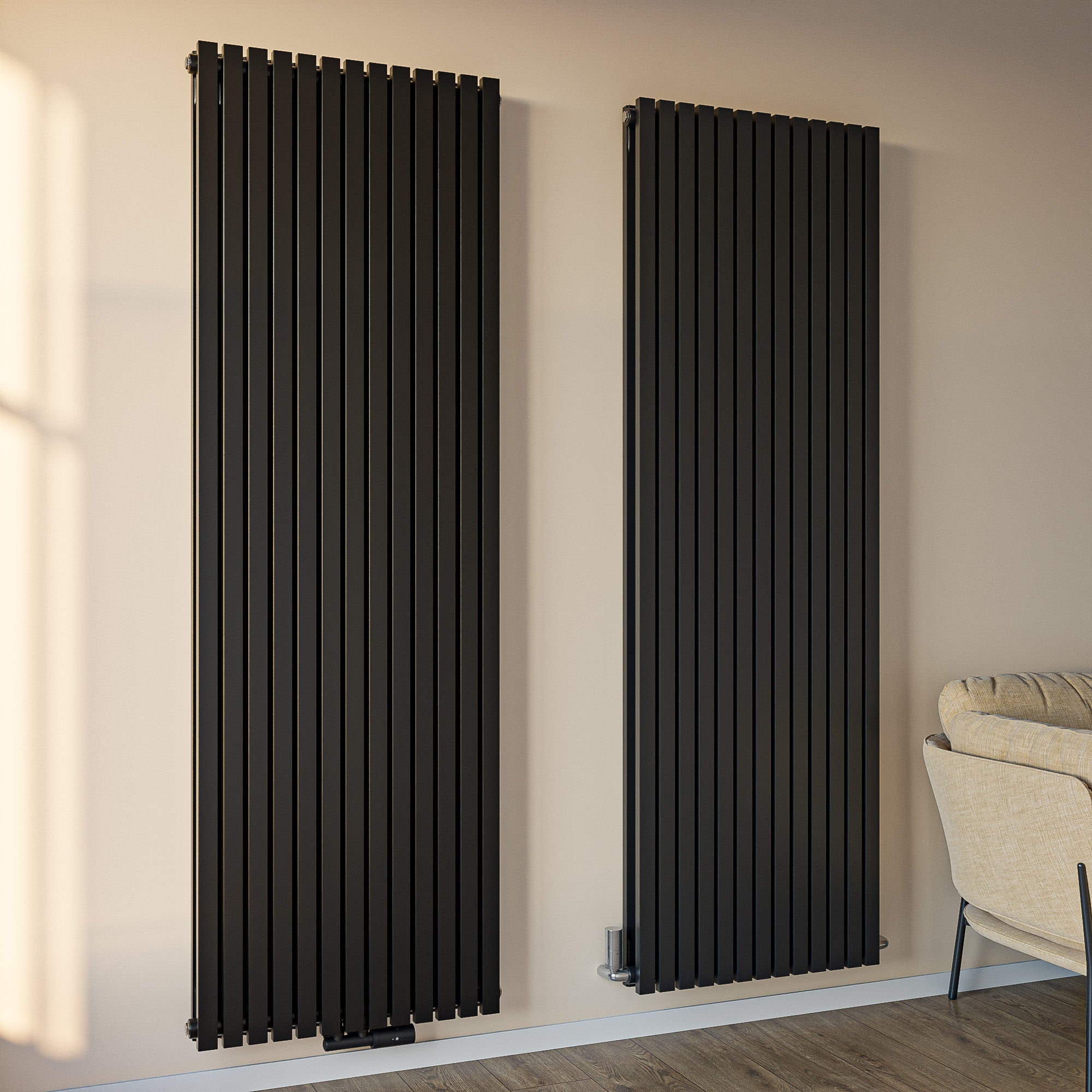 MIMOSA Vertikal Paneelheizkörper 4000 W | Wohnzimmer | 10 J. Garantie