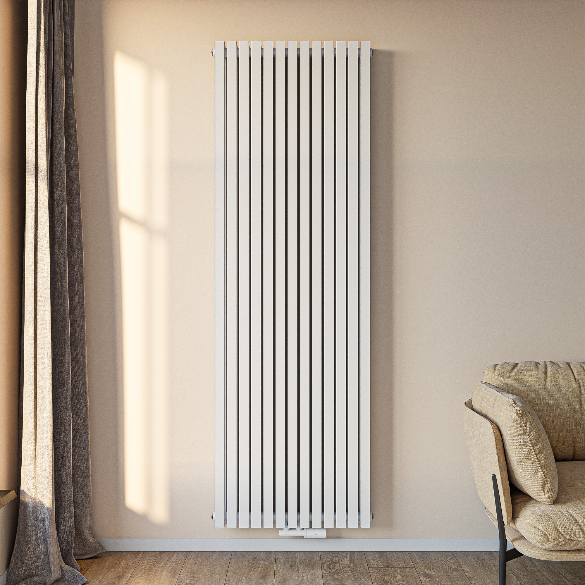 MIMOSA Vertikal Paneelheizkörper 4000 W | Wohnzimmer | 10 J. Garantie