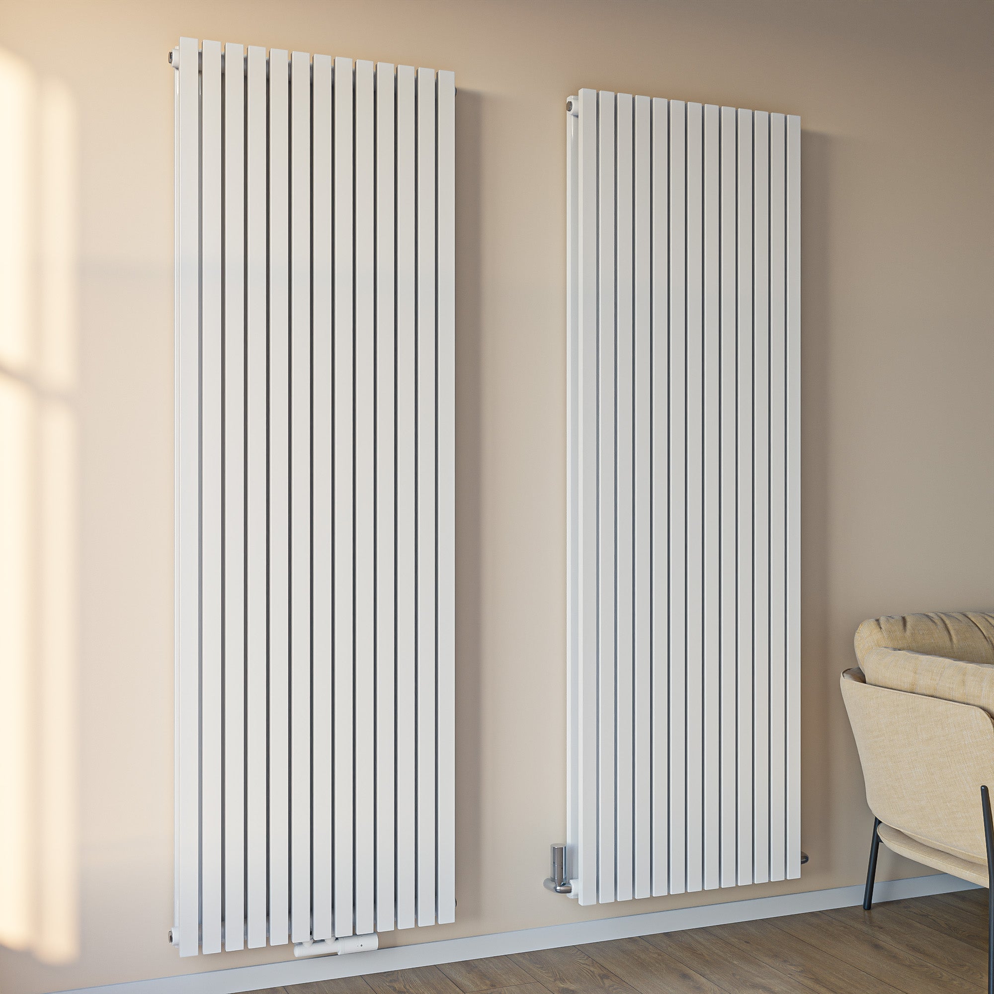 MIMOSA Vertikal Paneelheizkörper 4000 W | Wohnzimmer | 10 J. Garantie