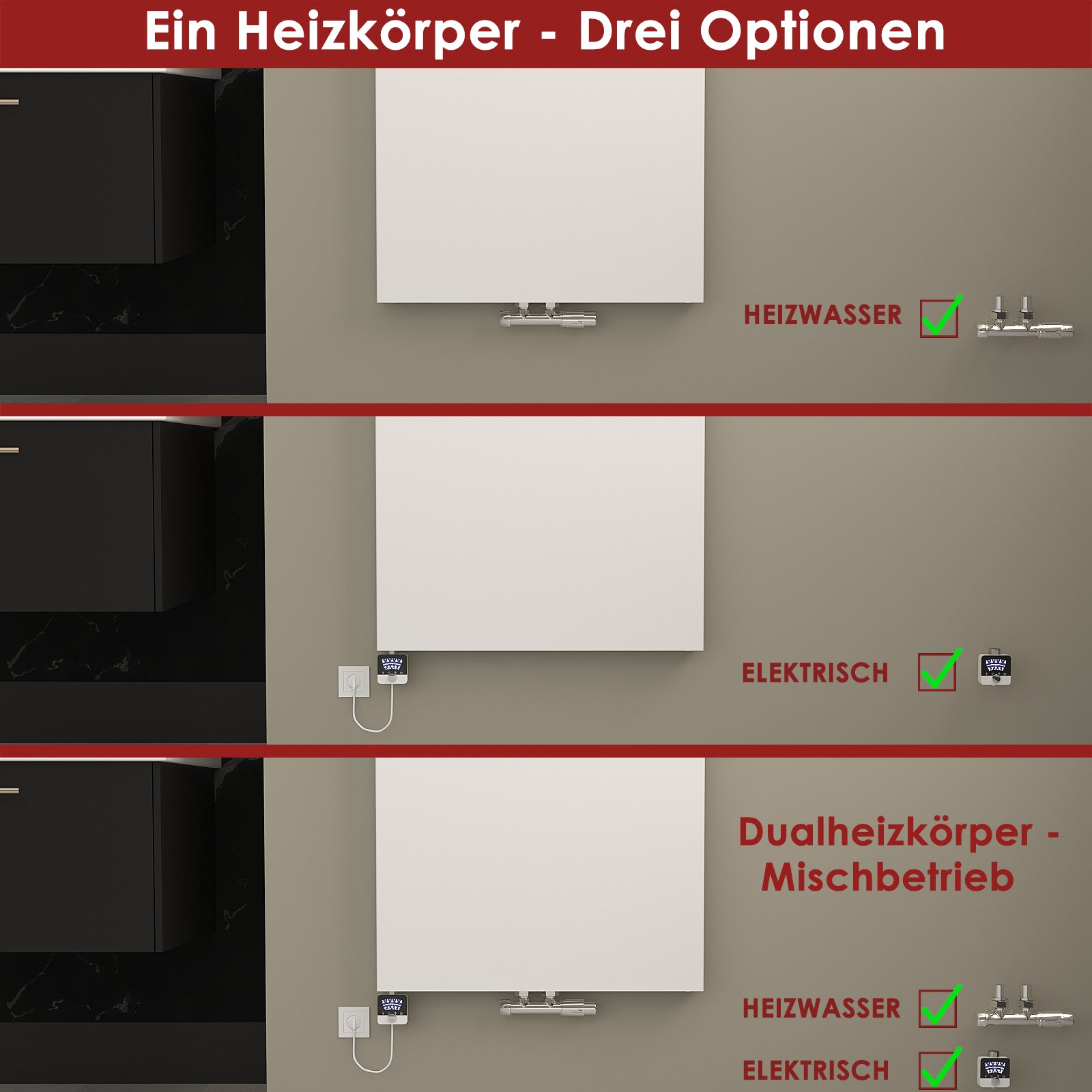 Typ20 Planheizkörper, Flachheizkörper DANYAL Vertikal