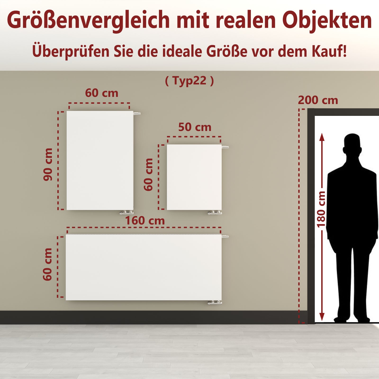 Typ22 Planheizkörper, Flachheizkörper, Austauschheizkörper NEVA