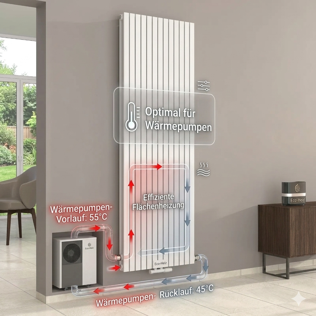 MIMOSA Vertikal Paneelheizkörper 4000 W | Wohnzimmer | 10 J. Garantie
