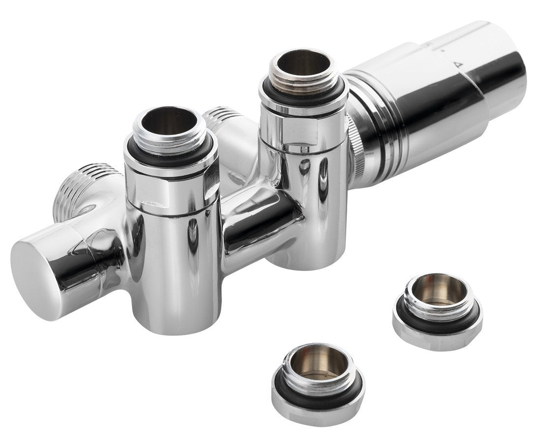 Multiblock Ventilset Dualbetrieb Diadem – Weiß, Schwarz, Chrom