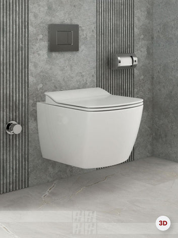 CREAVIT EG321 Dusch Hänge-WC - Weiß - mit/ohne Bidet