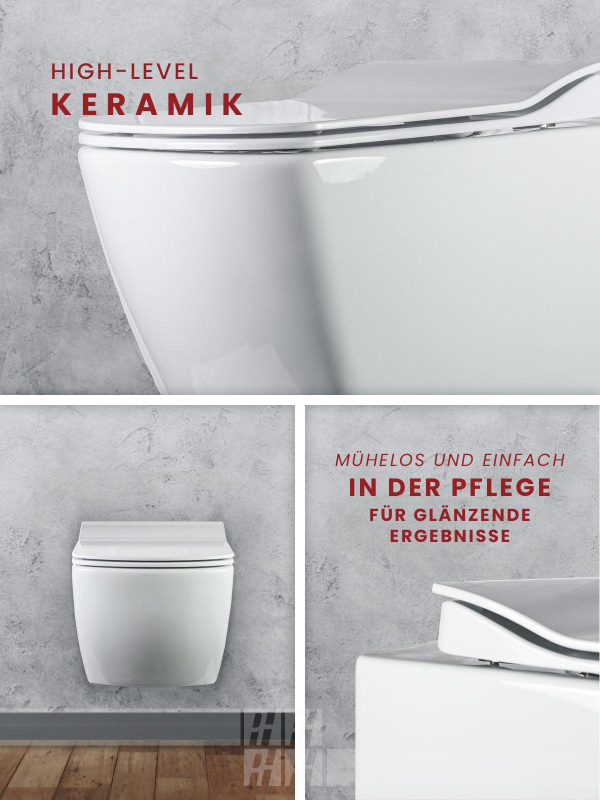 CREAVIT EG321 Dusch Hänge-WC - Weiß - mit/ohne Bidet